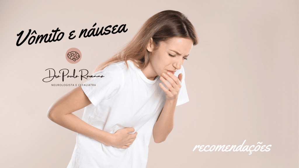 foto com mulher com náusea e querendo vomitar, recomendações e antieméticos